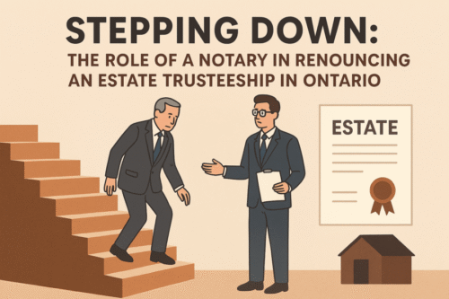 Renoucing Executorship Renouncing Estate Trusteeship in Ontario