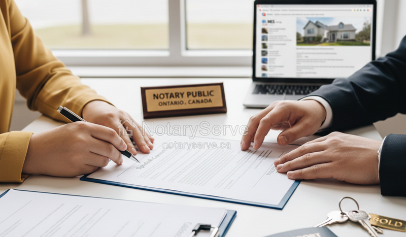 Notary public's role in a real estate transaction